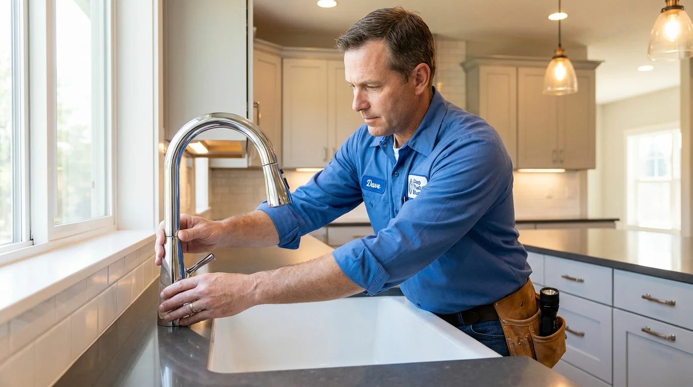 Kitchen faucet installation by Johns Plumbing LLC in Irwinton